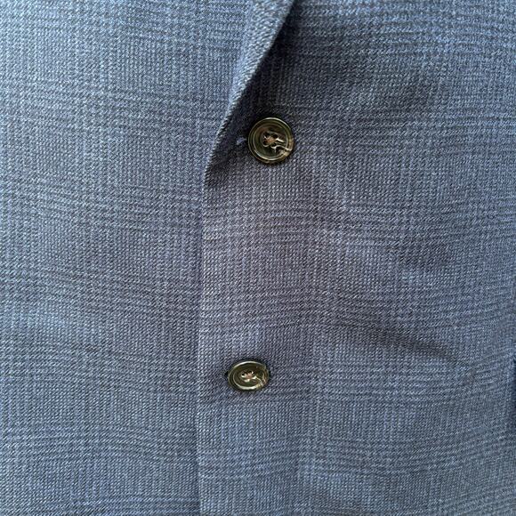 Ralph Lauren Blazer Jacket Wool 50R Blue Glen Plaid Single Breasted 2 Button - Picture 13 of 13